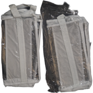 Set of 2 clear vinyl record storage bags/carrying cases